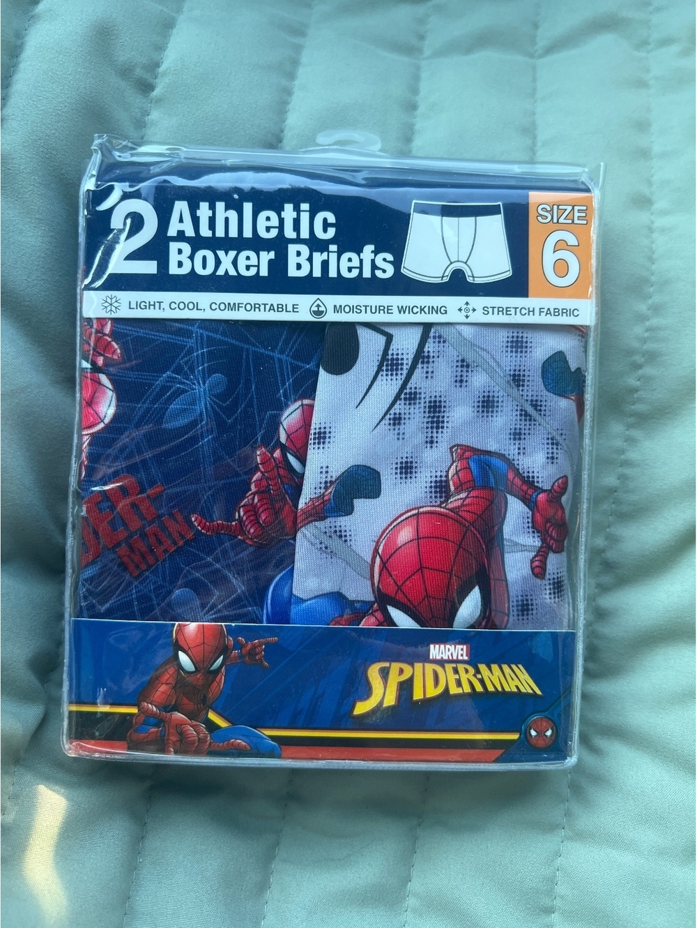 Marvel Spider-Man Athletic boys Boxer Briefs - Size 6, 2-Pack